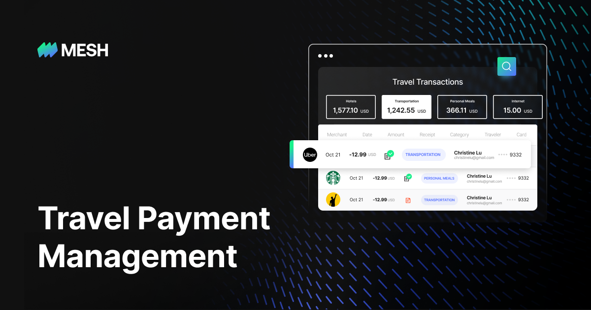 Travel Expense Management Solution | Mesh Payments