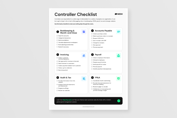 Controller Checklist